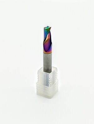 QTY 2  - 6mm Carbide Single Flute Endmill