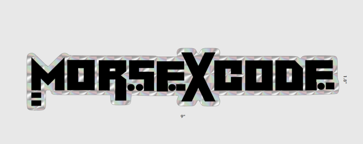 Morse X Code Mask Shaped Sticker (Free Shipping)