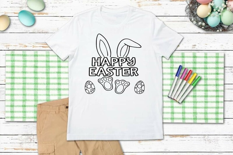 Happy Easter Coloring shirt (boy)