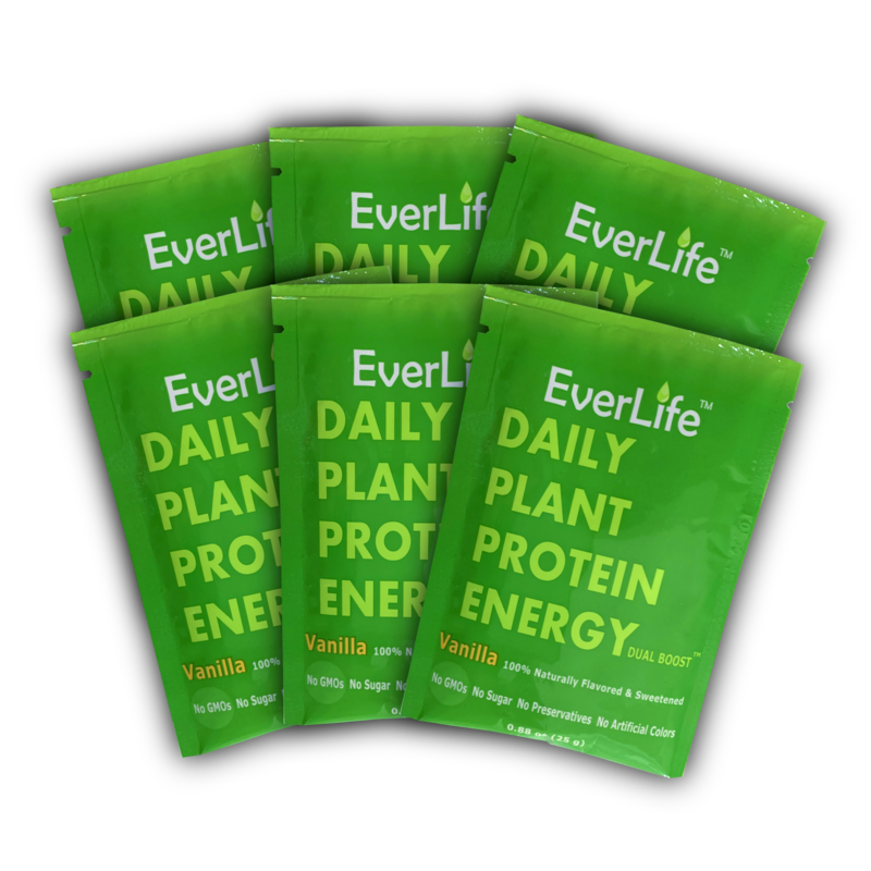 EverLife Daily Plant Protein Energy, Vanilla - Six Pack