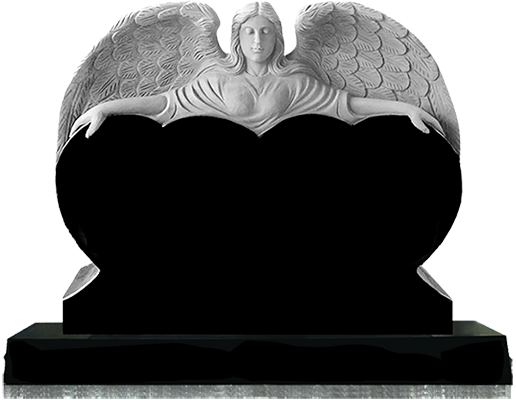 Center angel double heart 48&quot;
