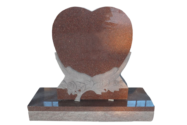 Heart carved hands single upright 26&quot;