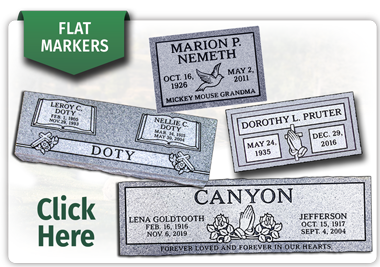 Flat Markers- sometimes called &quot;Flush&quot; or Grass&quot; markers