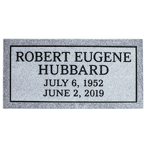 Cemetery marker 16 x 8 x 3&quot;  100% monument grade granite