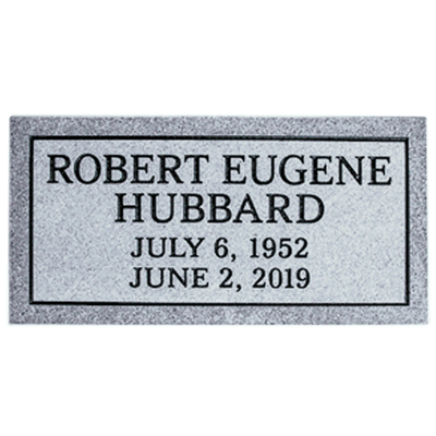 Cemetery marker 16 x 8 x 3&quot;  100% monument grade granite