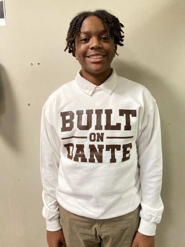 White Sweatshirt Built On Dante