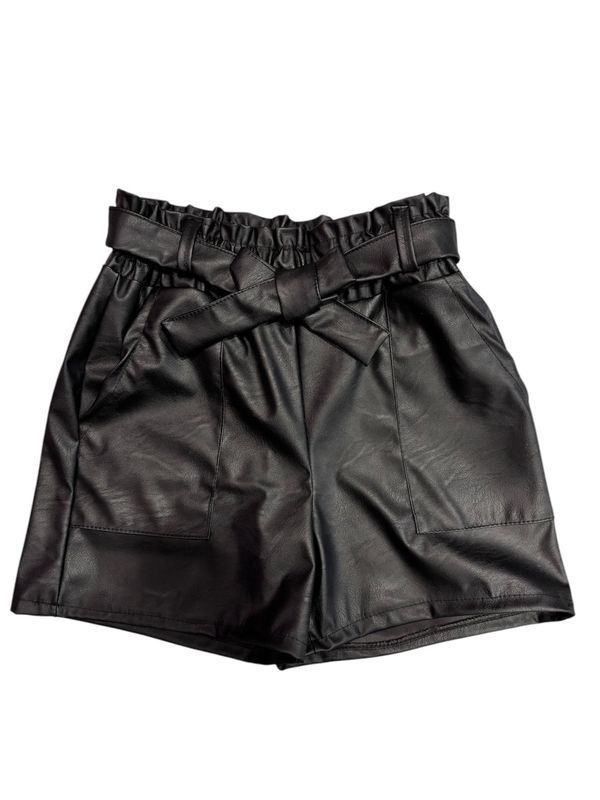 Short simili cuir noir