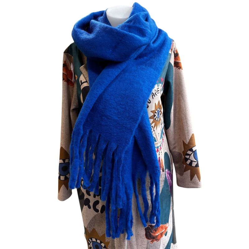 Echarpe bleu roi