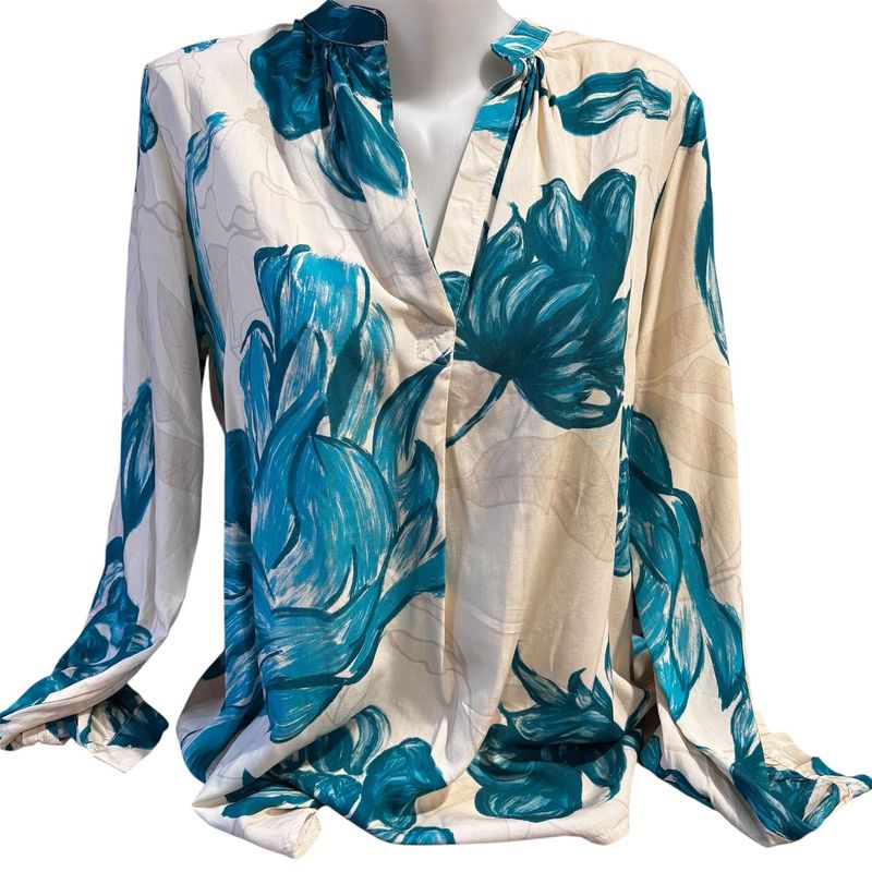 Blouse fleurie bleu