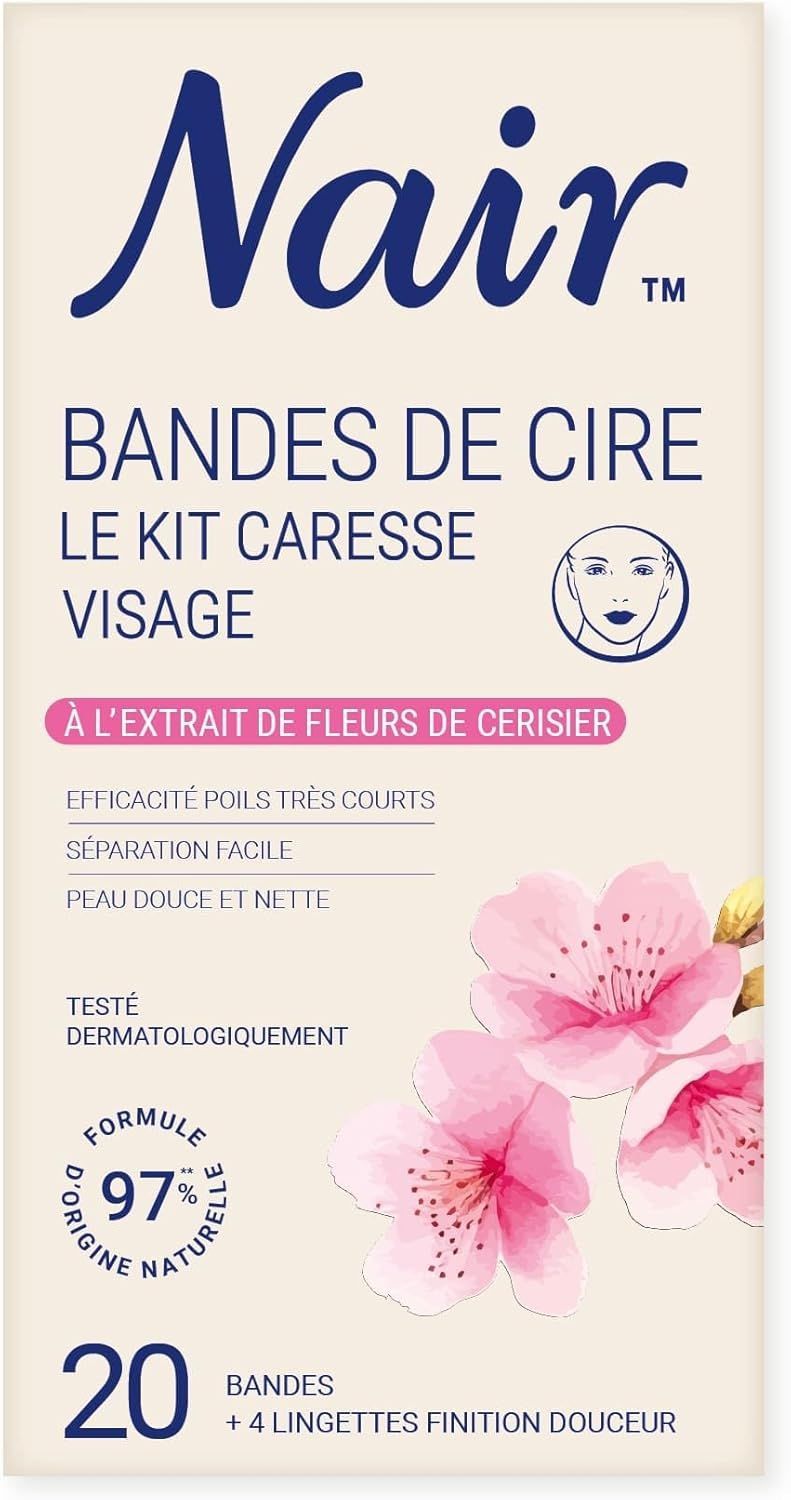 Bande de cire dépilatoire visage