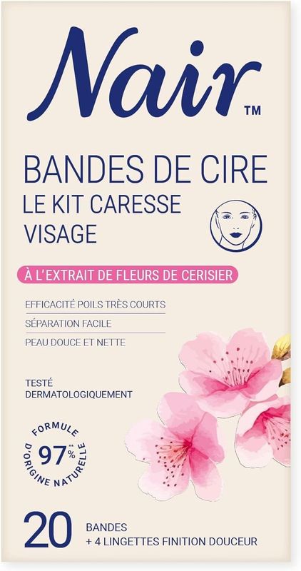 Bande de cire dépilatoire visage