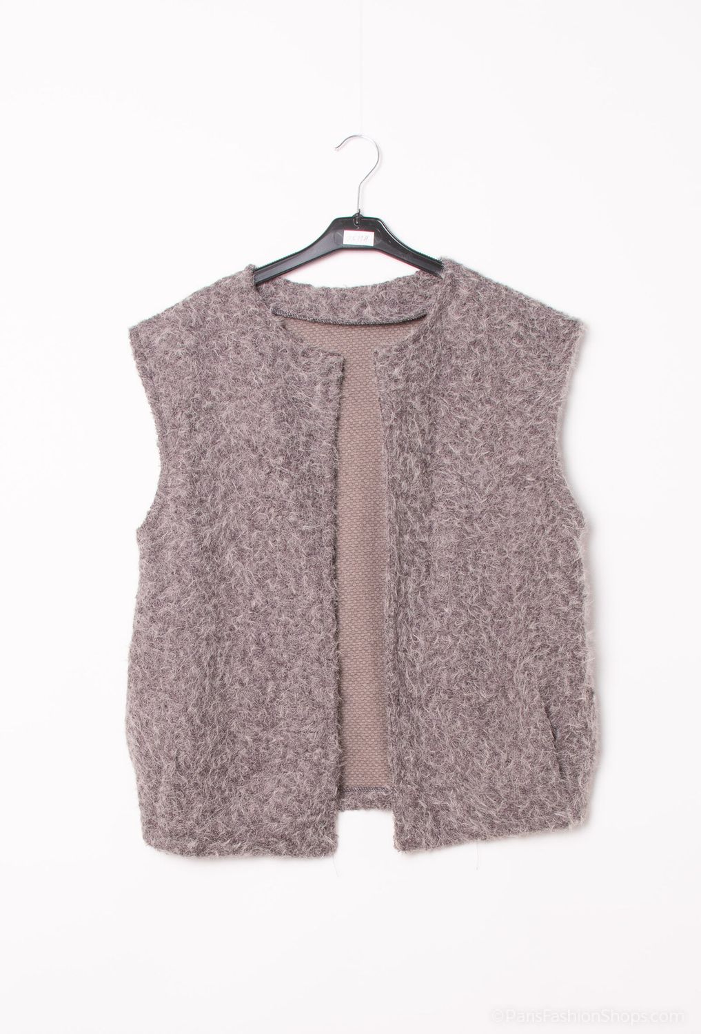 Gilet ouvert taupe Gilet ouvert taupe