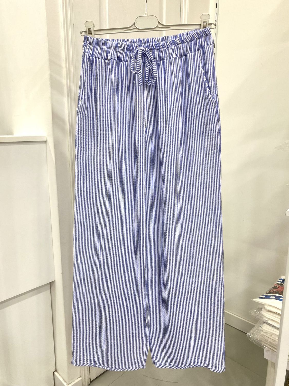 Pantalon rayé marine