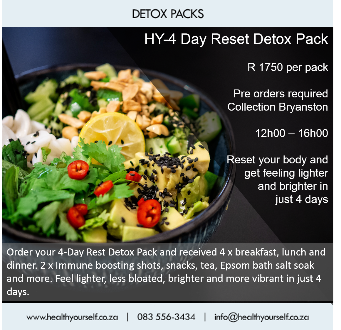 4-Day Reset Vegan Detox Packs 4-Day Reset Vegan Detox Packs