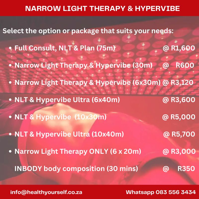 #Narrow Light Therapy &amp; Hypervibe Sessions