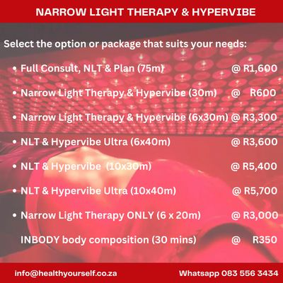 #Narrow Light Therapy &amp; Hypervibe Sessions