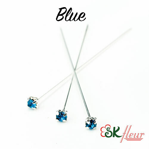 Flower Pins / Blue