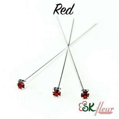 Flower Pins / Red