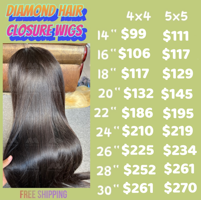 Closure Wig Deals: Diamond Hair 4X4 5X5 Wig