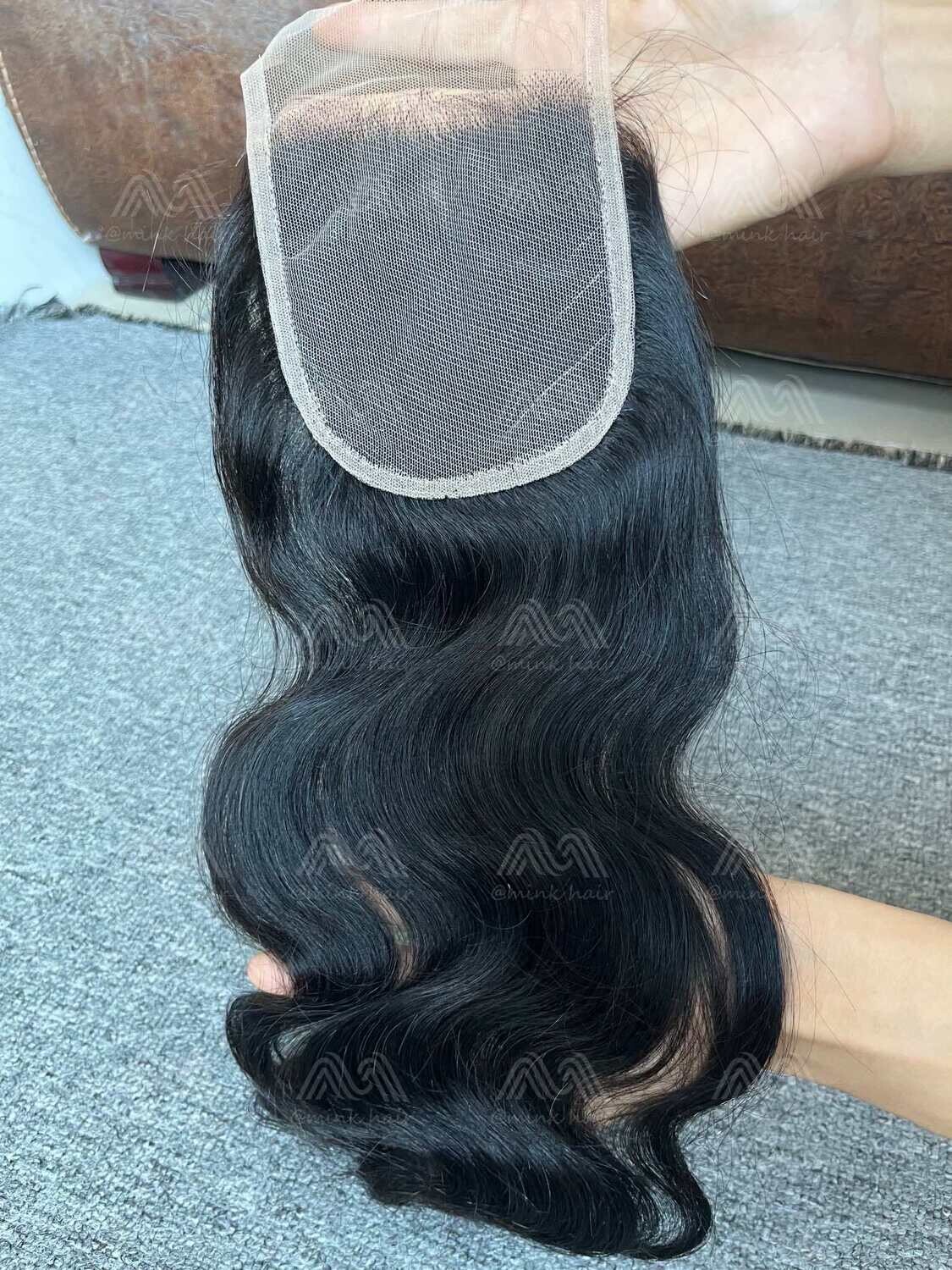 Diamond Hair Body Wave 4x4 Transparent Closure