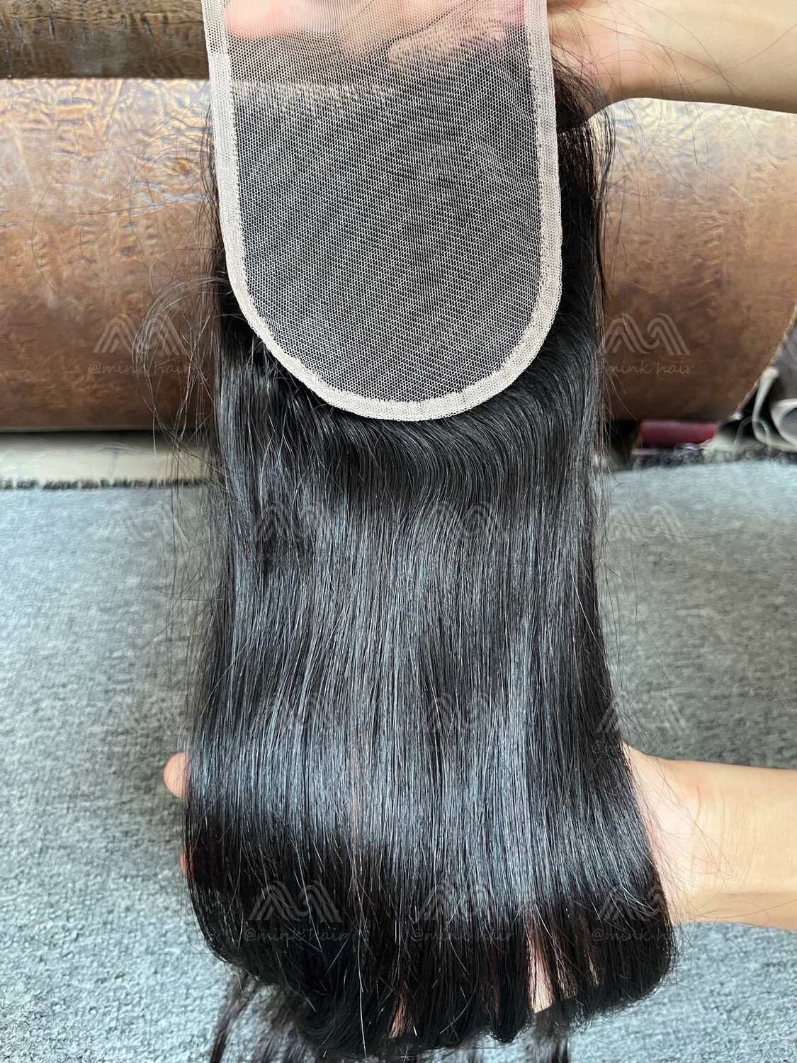 Diamond Hair Straight 4x4 Transparent Closure