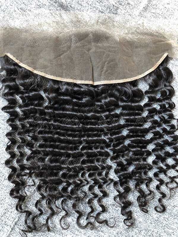 Mink Hair Deep Wave 13X4 Transparent Frontal