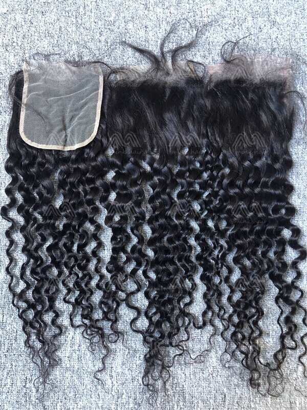 Mink Hair Italian Curly 5X5 Transparent Closure