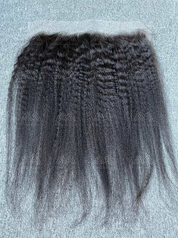 Mink Hair Kinky Straight 13X4 Transparent Frontal