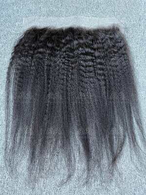 Mink Hair Kinky Straight 13X4 Transparent Frontal