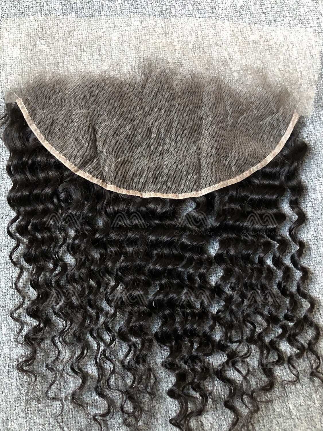 Mink Hair Deep Wave 13x6 Transparent Frontal