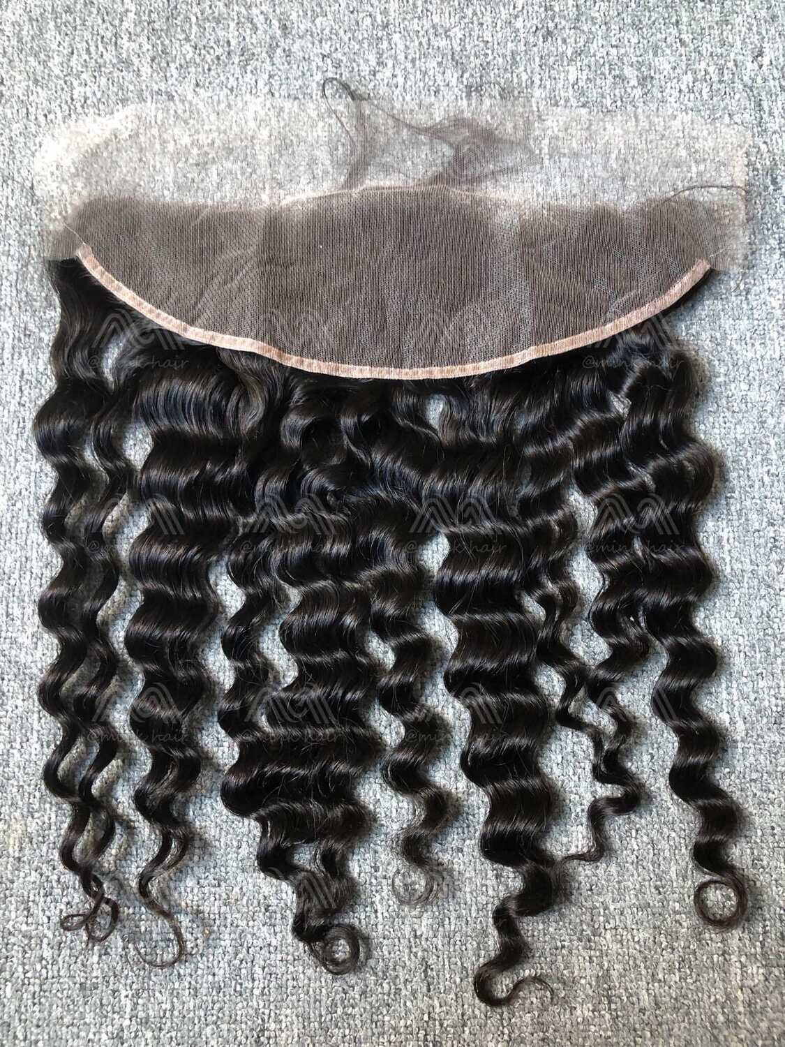 Mink Hair Loose Deep 13X4 Transparent Frontal