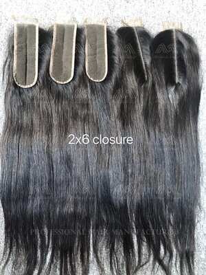 Mink Hair Straight 2X6 Transparent Closure