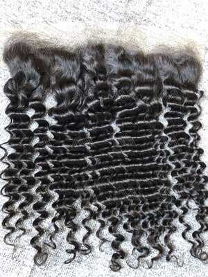 Mink Hair Deep Wave 13X4 Transparent Frontal