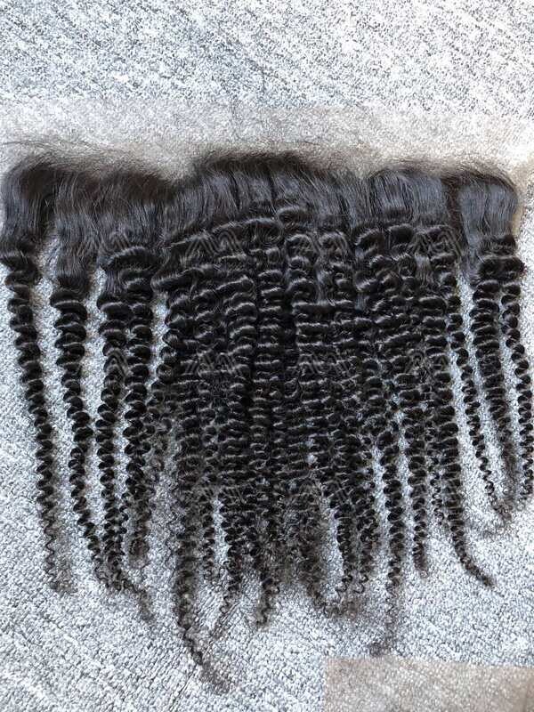 Mink Hair Kinky Curly 13X4 Transparent Frontal