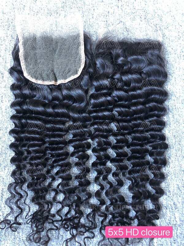 Mink Hair Deep Wave 5X5 HD Closure