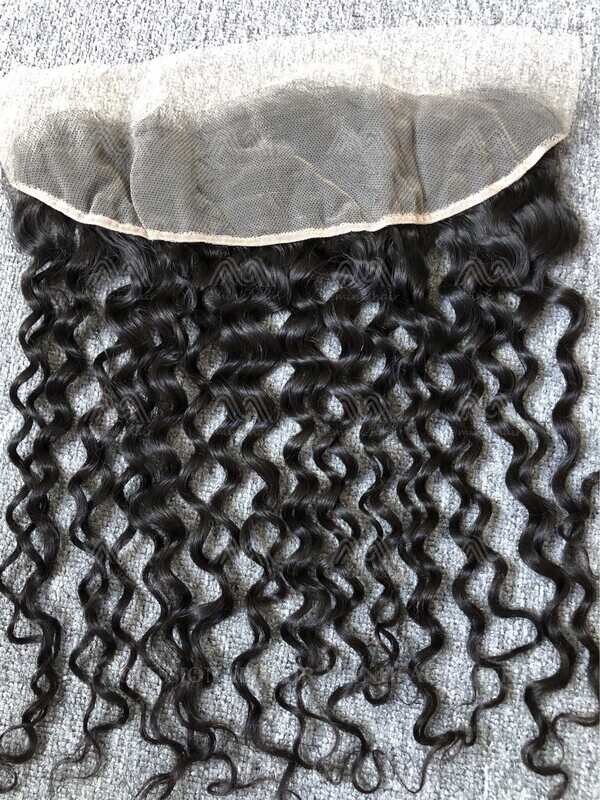 Mink Hair Italian Curly 13X4 Transparent Frontal