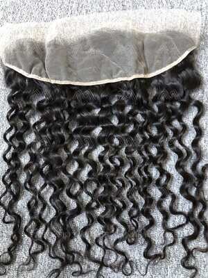 Mink Hair Italian Curly 13X4 Transparent Frontal