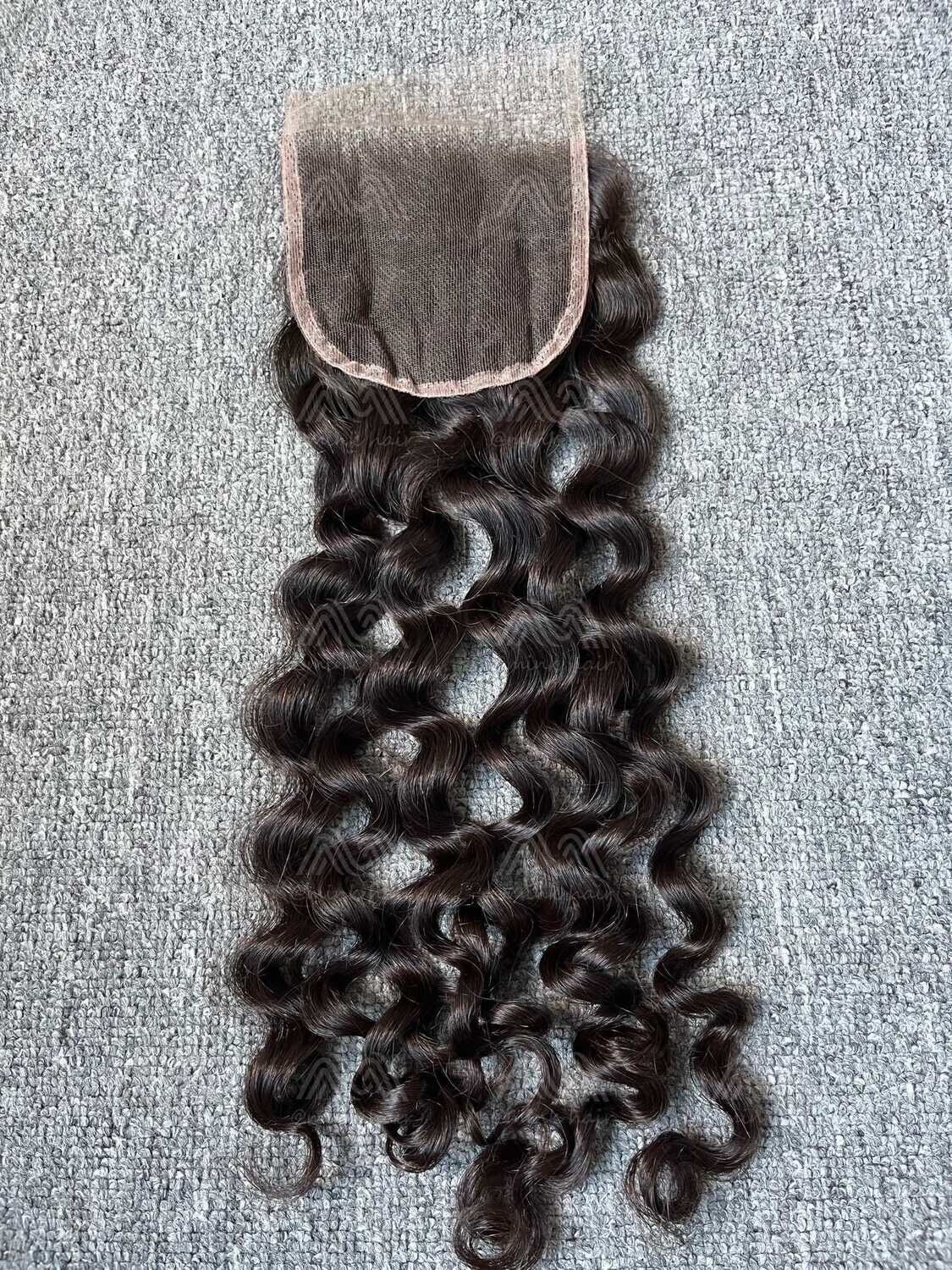 Mink Hair Italian Curly 4X4 HD Closure