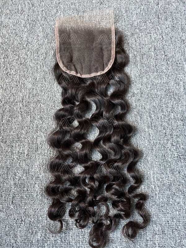 Mink Hair Italian Curly 4X4 HD Closure