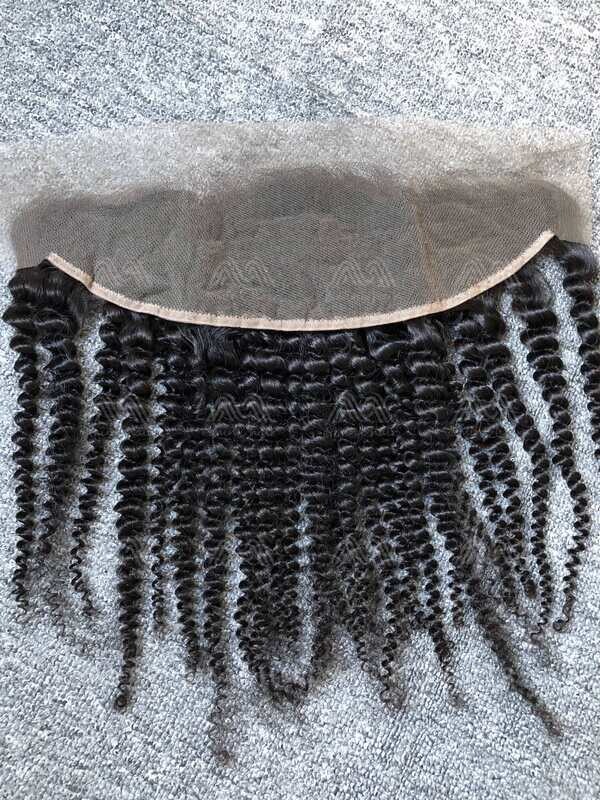 Mink Hair Kinky Curly 13X4 Transparent Frontal