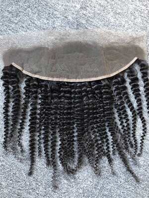 Mink Hair Kinky Curly 13X4 Transparent Frontal