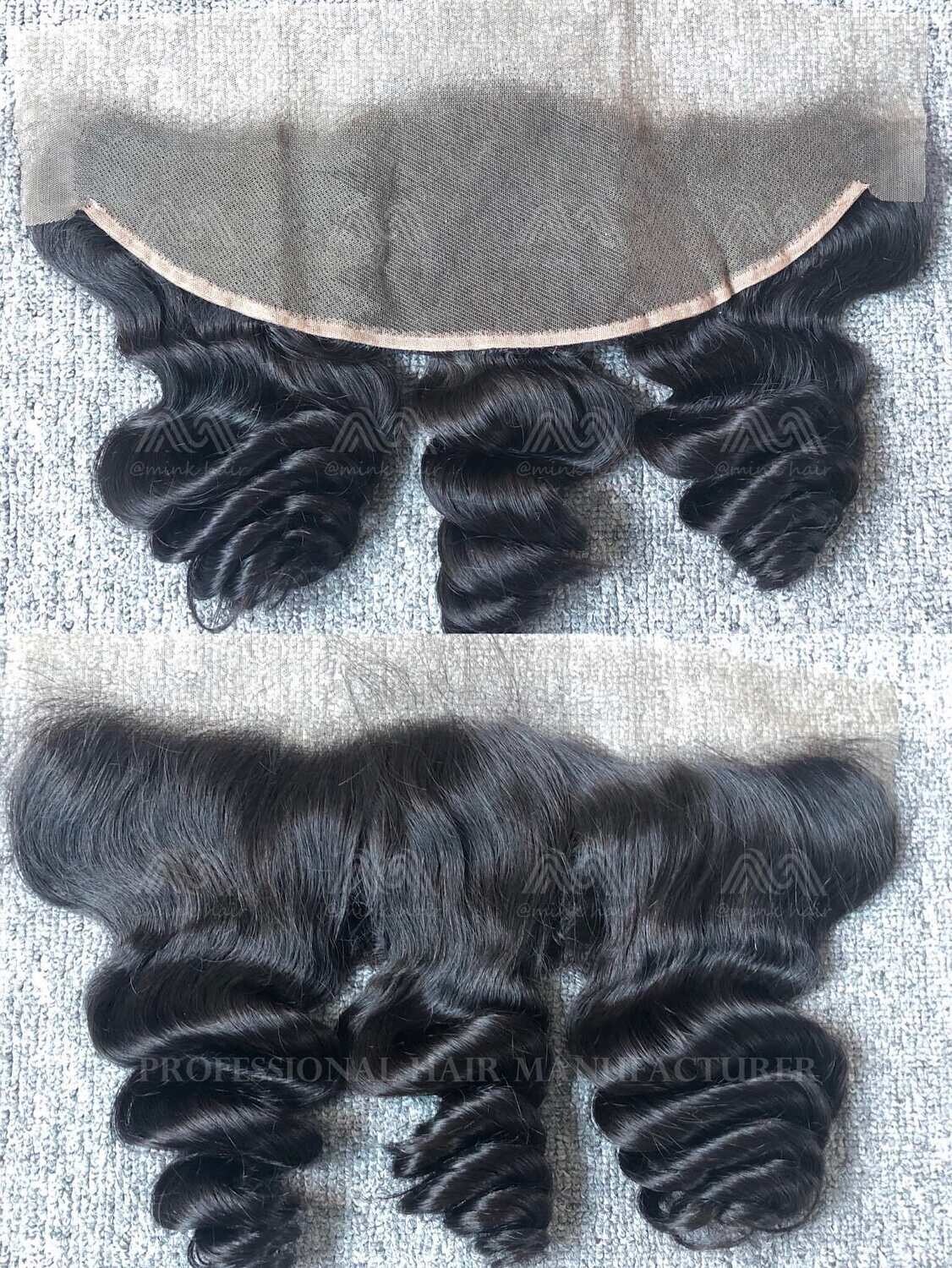 Mink Hair Loose Wave 13X4 Transparent Frontal