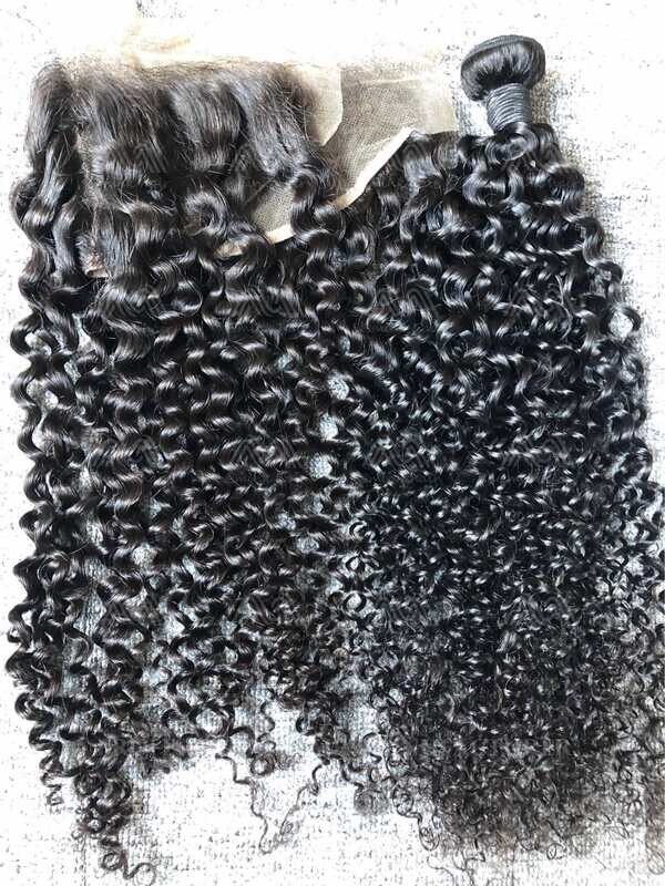 Mink Hair Jerry Curly 13X4 Transparent Frontal
