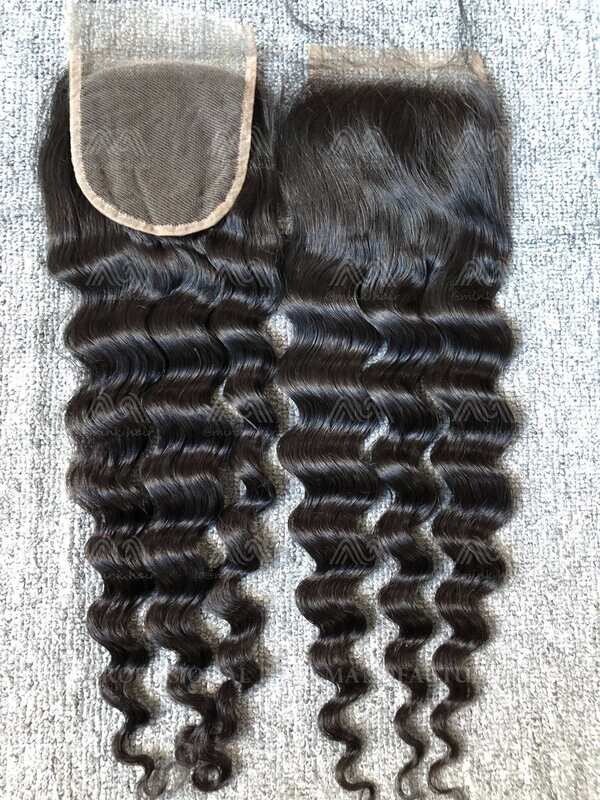 Mink Hair Loose Deep 4x4 Transparent Closure
