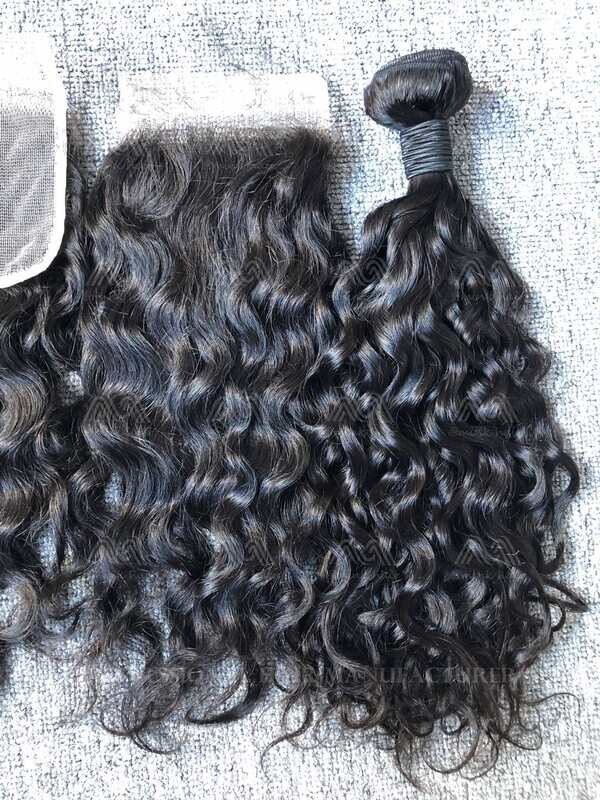 Mink Hair Water Wave 4x4 Transparent Closure