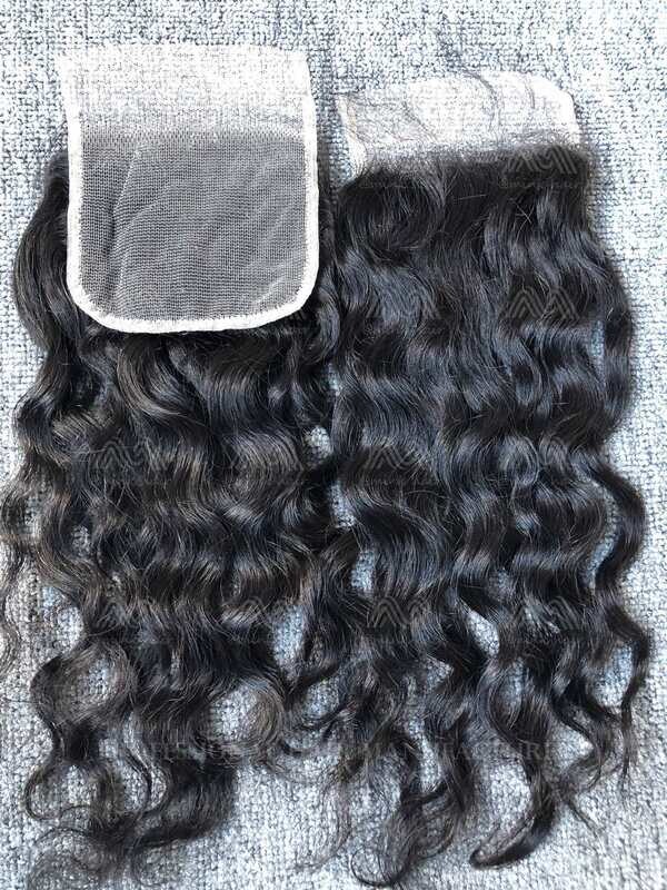 Mink Hair Water Wave 4x4 Transparent Closure