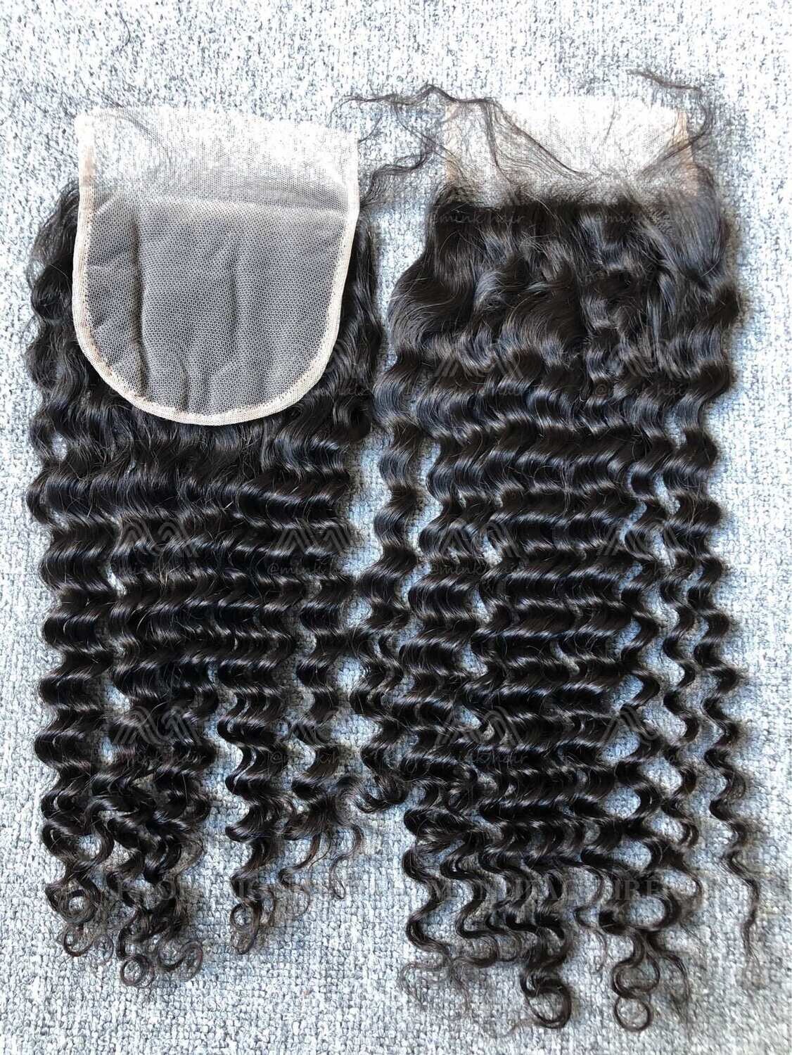 Luxury Hair Deep Wave 5X5 Transparent Closure
