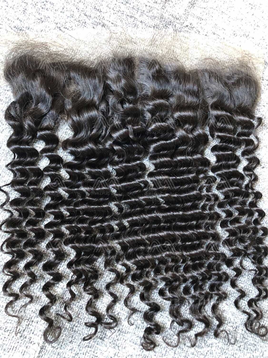 Luxury Hair Deep Wave 13X4 Transparent Frontal