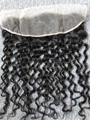 Luxury Hair Italian Curly 13X4 Transparent Frontal