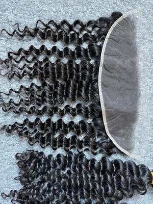 Raw Hair Deep Wave 13X4 HD Frontal